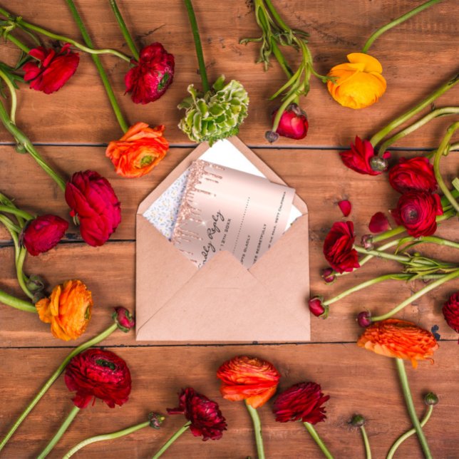 OSA Ro Drives Glitter Möhippa Bröllop Kort (Skapare uppladdad)