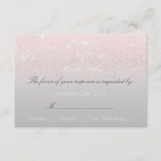 OSA Rosa ros Glitter Grått  Ombre Dandelion (Framsida)