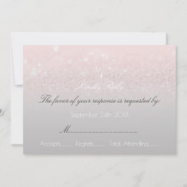 OSA Rosa ros Glitter Grått  Ombre Dandelion Kort