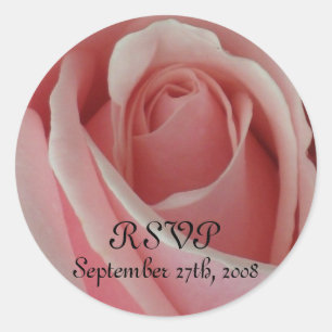 OSA Rosa ros Sticker Runt Klistermärke
