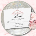 OSA Rosa Spain Quinceañera Quince<br><div class="desc">Gorgous elegant Quinceañera (Mis Quince Años) osa - responder.  rosa och vitt färg. Faux glitter har klänning i rosa. Redigerbar mall - lätt att lägga till text - spanska ord. Perfekt för flickans femtonde födelsedagsfest.</div>