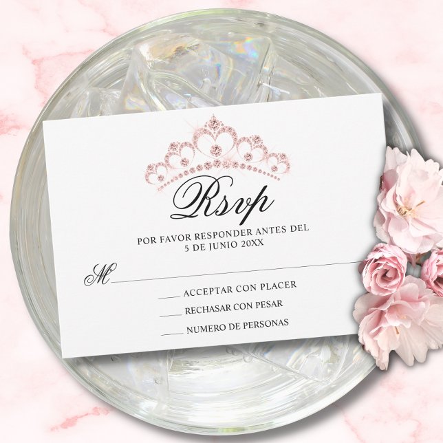 OSA Rosa Spain Quinceañera Quince Kort (Skapare uppladdad)