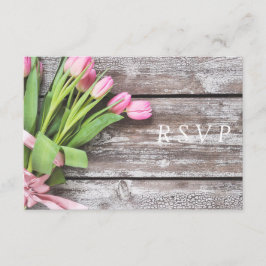 OSA—Rosa Tulips & Wood OSA Kort