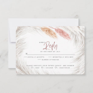 OSA Rustic Rosa Foxtail och Ivory Pampas Grass Kort