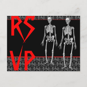 OSA Skeletons - Halloween fest, Haunted House Inbjudan Vykort