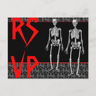OSA Skeletons - Halloween fest, Haunted House Inbjudan Vykort