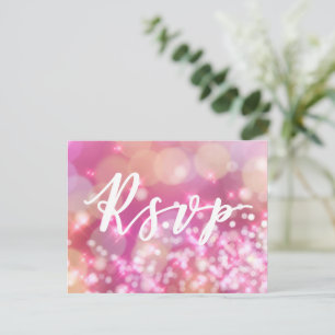 OSA Skuggkort för glamorös Rosa Sparkles Inbjudan Vykort