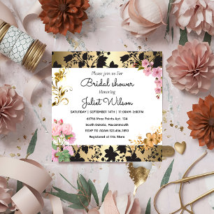 OSA Soiree White Teal Damask möhippa Inbjudningar