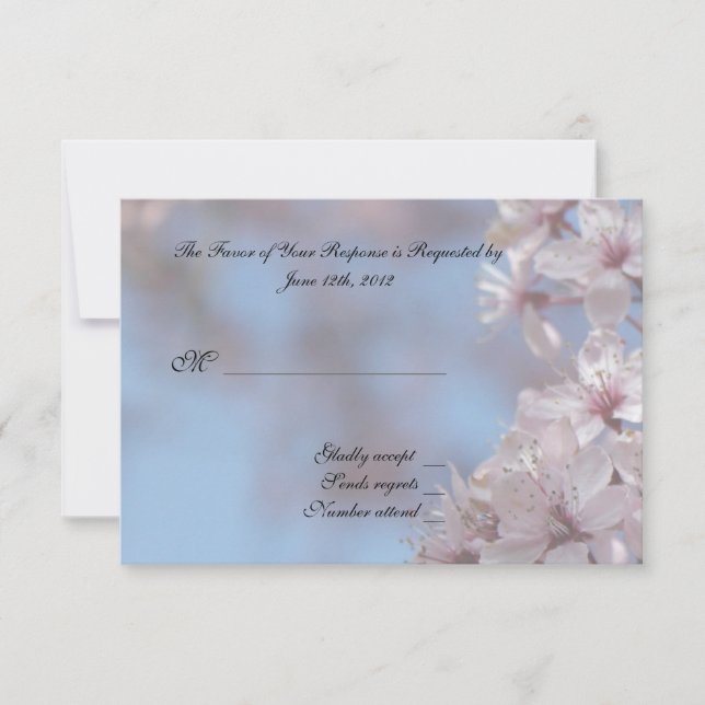 OSA, svarskort, körsbärsblommor från söt vår OSA Kort (Framsida)