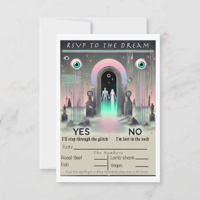 🌌 "OSA till Dream: Weirdcore Bröllop Card" 🌌 OSA Kort (Framsida)