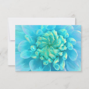 OSA Turcos Blue Dahlia Flower i vattenfärg Kort
