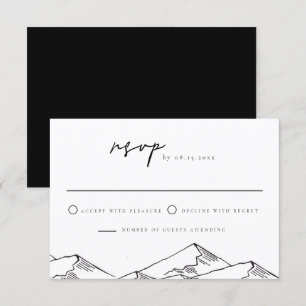 OSA-vykort för ANTORA Modern Mountain Sketch Inbjudningar