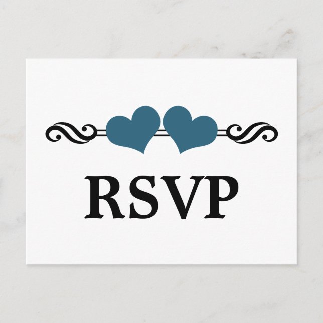 OSA vykort för elegant, blått (Framsida)