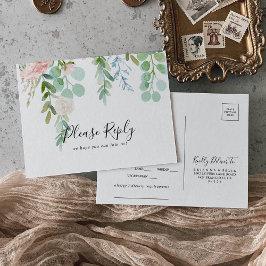 Osa-vykort för färgstark tropisk Blommigt-meny Vykort