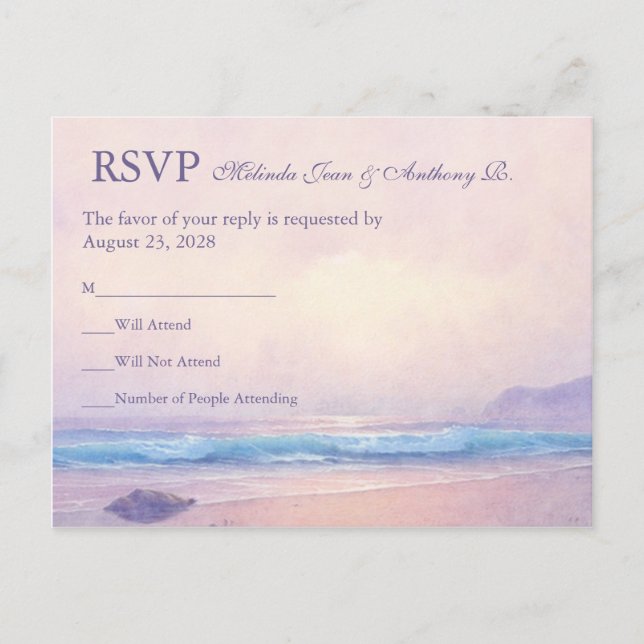 Osa-vykort för sommarhavsbuss inbjudan vykort (Framsida)