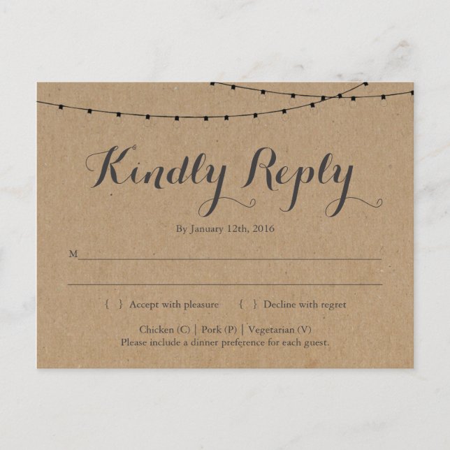 OSA vykort | Rustic Kraft (Framsida)
