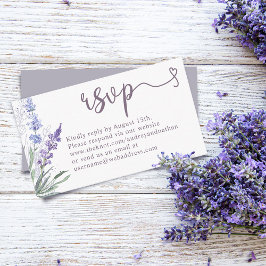 OSA Webbplats Bröllop Elegant Lavender Blommigt Tilläggskort