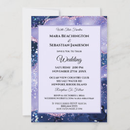 *~* OSA Website Lavender AGATE Stars AR13 Bröllop Inbjudningar