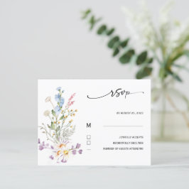 Osa Wildblommor Boho Card Vykort