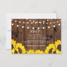 OSA Wood Bröllop Rustic Sunrows Blommigt Cards