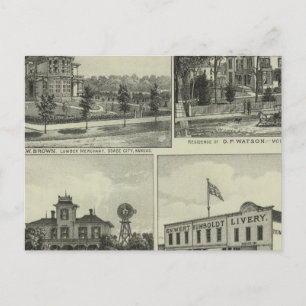 Osage, Mound och Burlington, Kansas Vykort
