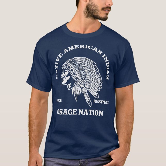 Osage Native American Inspired Gift T Shirt (Framsida)