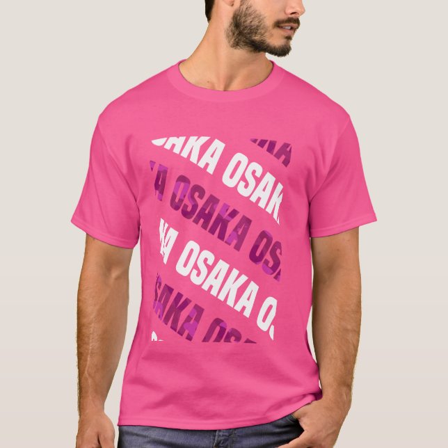 Osaka Camo Mönster Rosa Camouflage T Shirt (Framsida)