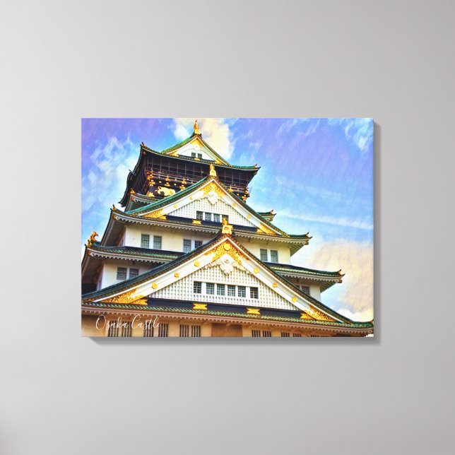 Osaka Castle (Blue sky ver.) Canvastryck (Framsida)
