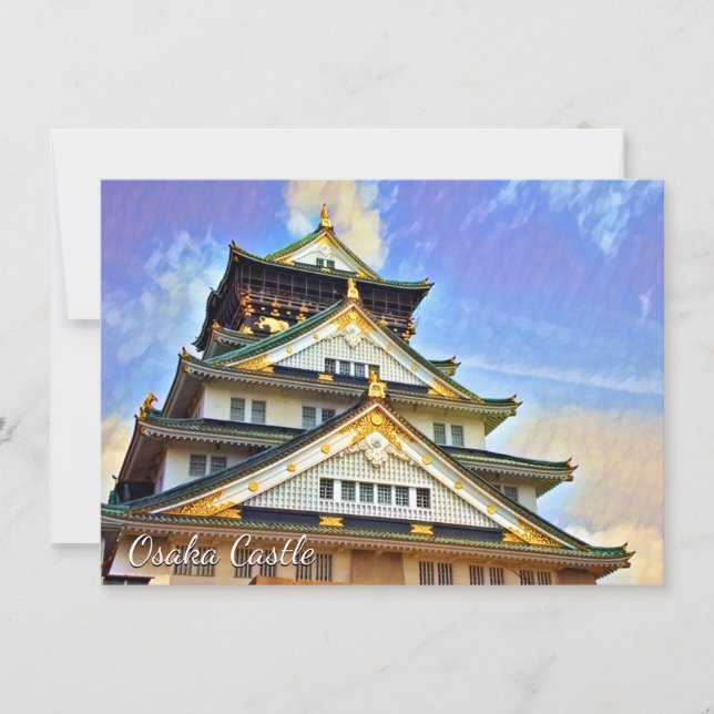 Osaka Castle: Flat Card (Framsida)