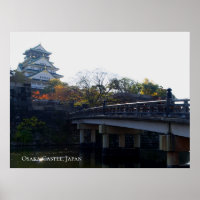 Osaka Castle från Bridge Japan Travel Destination