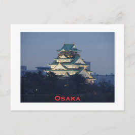 Osaka Castle i Dusk Vykort