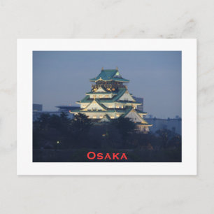 Osaka Castle i Dusk Vykort