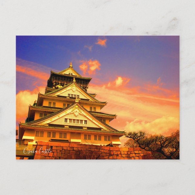 Osaka Castle (Sunset ver.) [vykort] Vykort (Framsida)