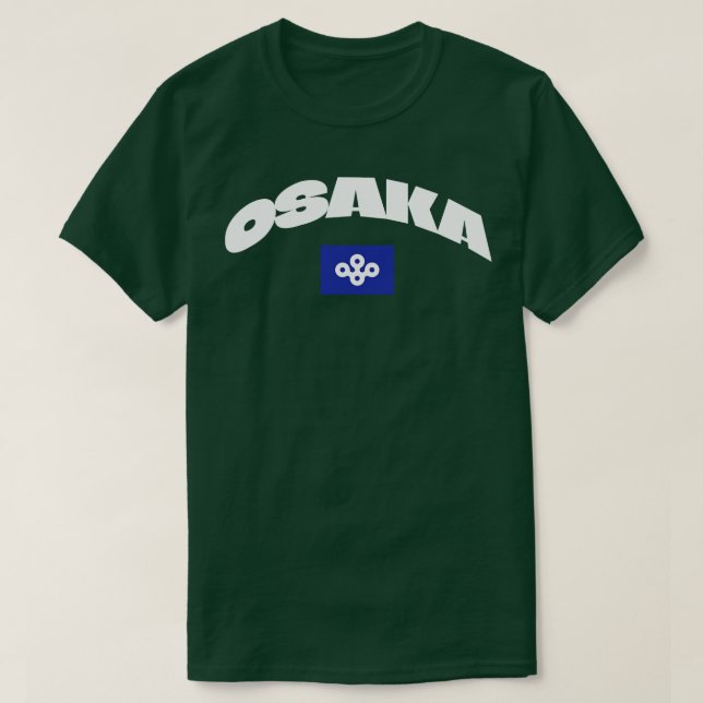 Osaka Japan City Flagga 1 T Shirt (Design framsida)