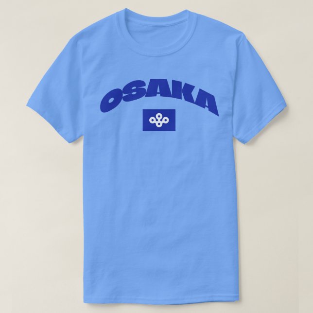 Osaka Japan City Flagga T Shirt (Design framsida)