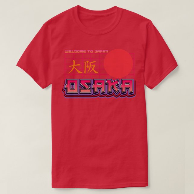 Osaka Japan City Travel T Shirt (Design framsida)