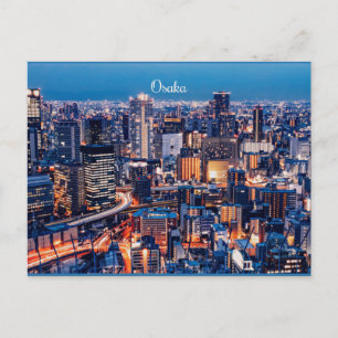 Osaka Japan cityscape-foto Vykort