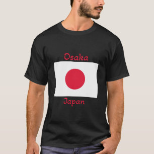 Osaka Japan Flagga T-Shirt