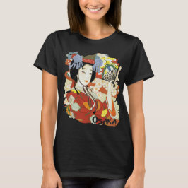 Osaka Japan Geisha Blommig Resa T-Shirt