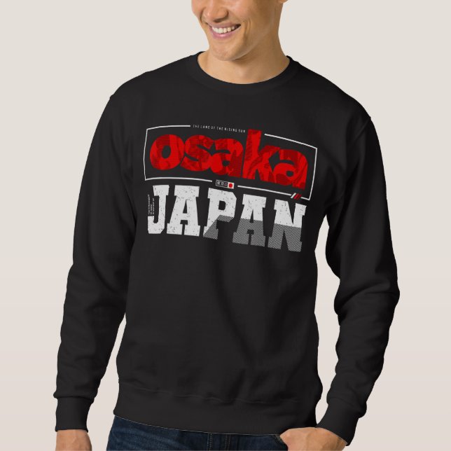 Osaka Japan Lång Ärmad Tröja (Framsida)