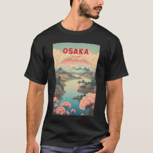 Osaka Japan Mount Fuji Travel Art Vintage T Shirt
