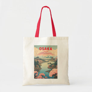 Osaka Japan Mount Fuji Travel Art Vintage Tygkasse
