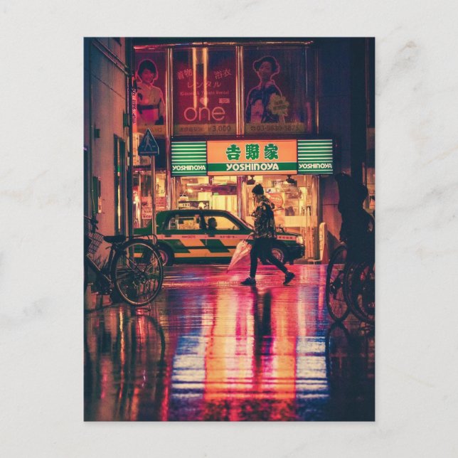 Osaka, Japan på natten Vykort (Framsida)