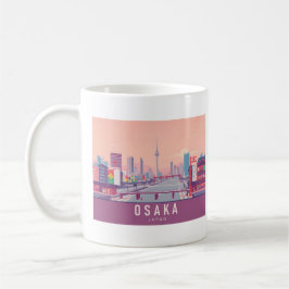 Osaka Japan Pastel Travel Design Kaffemugg
