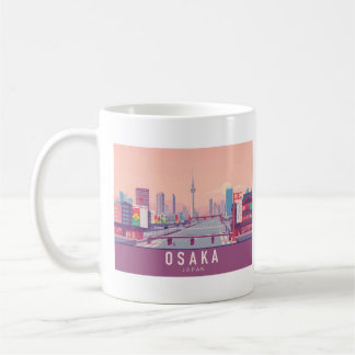 Osaka Japan Pastel Travel Design Kaffemugg