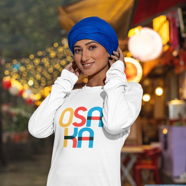 Osaka Japan Pop Art Brev T Shirt (Skapare uppladdad)