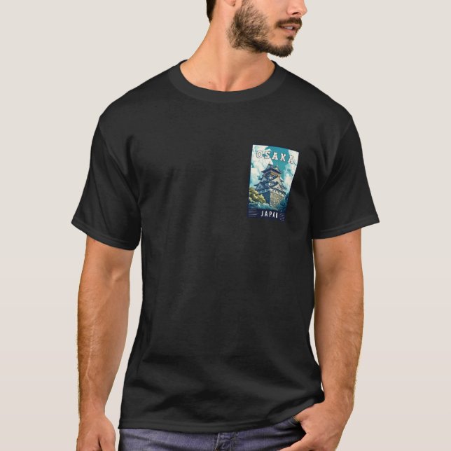 Osaka Japan Resemålningaffisch T Shirt (Framsida)