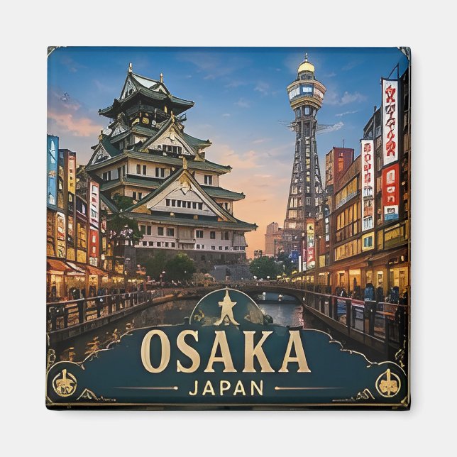 🧲 Osaka Japan Resminne för varje äventyr  Magnet (Framsidan)