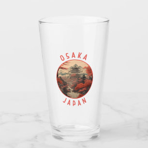 Osaka Japan Retro Distress Circle Glaskopp