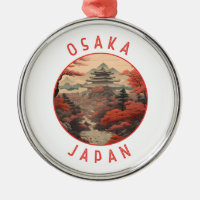 Osaka Japan Retro Distress Circle